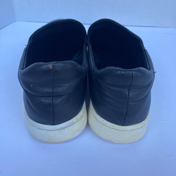 Eileen Fisher Women's Black Leather Slip On Sneakers Size 7 - Picture 4 of 8
